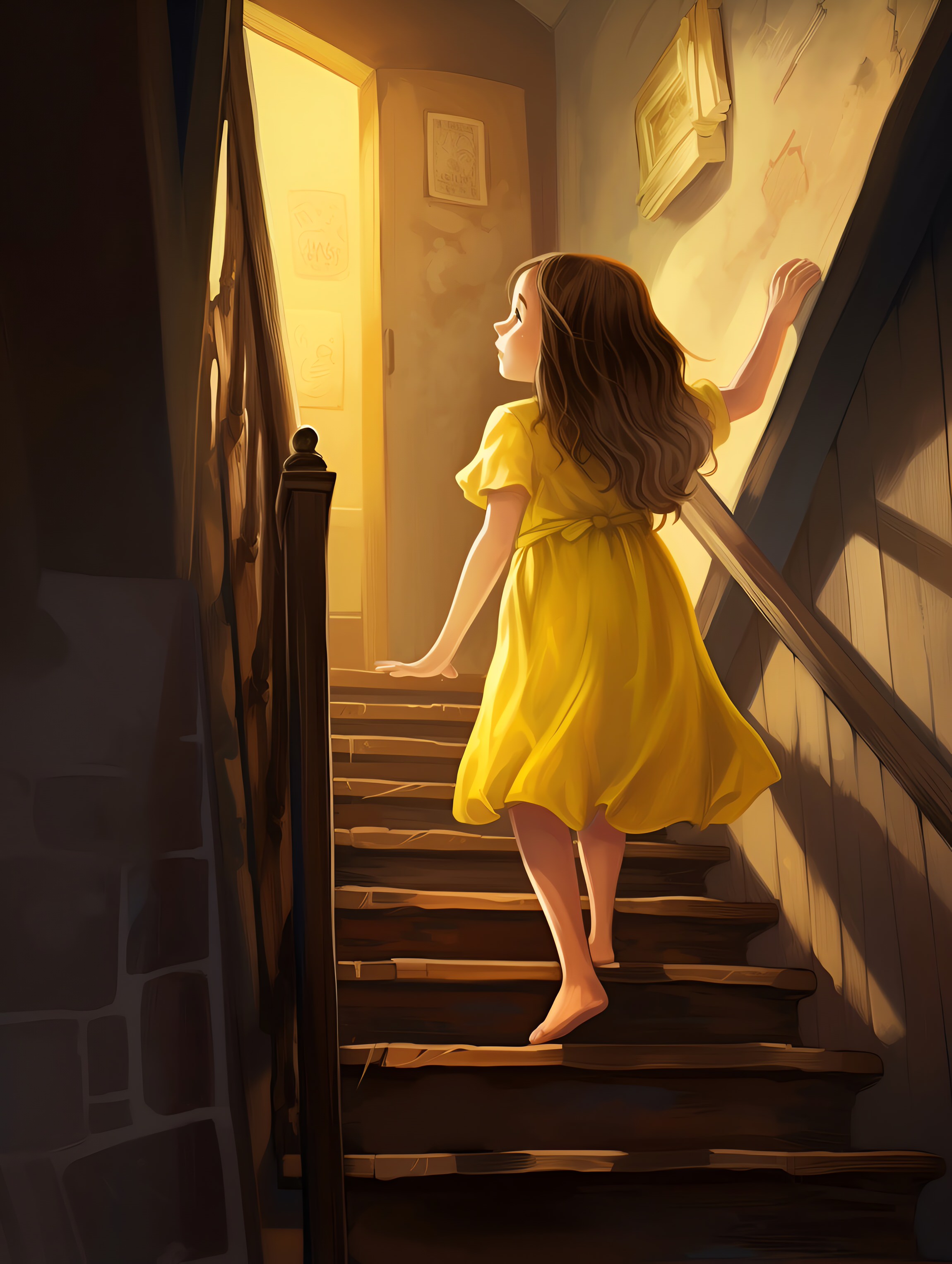 Illustration for page 2 of Mia and the Magic Paintbrush