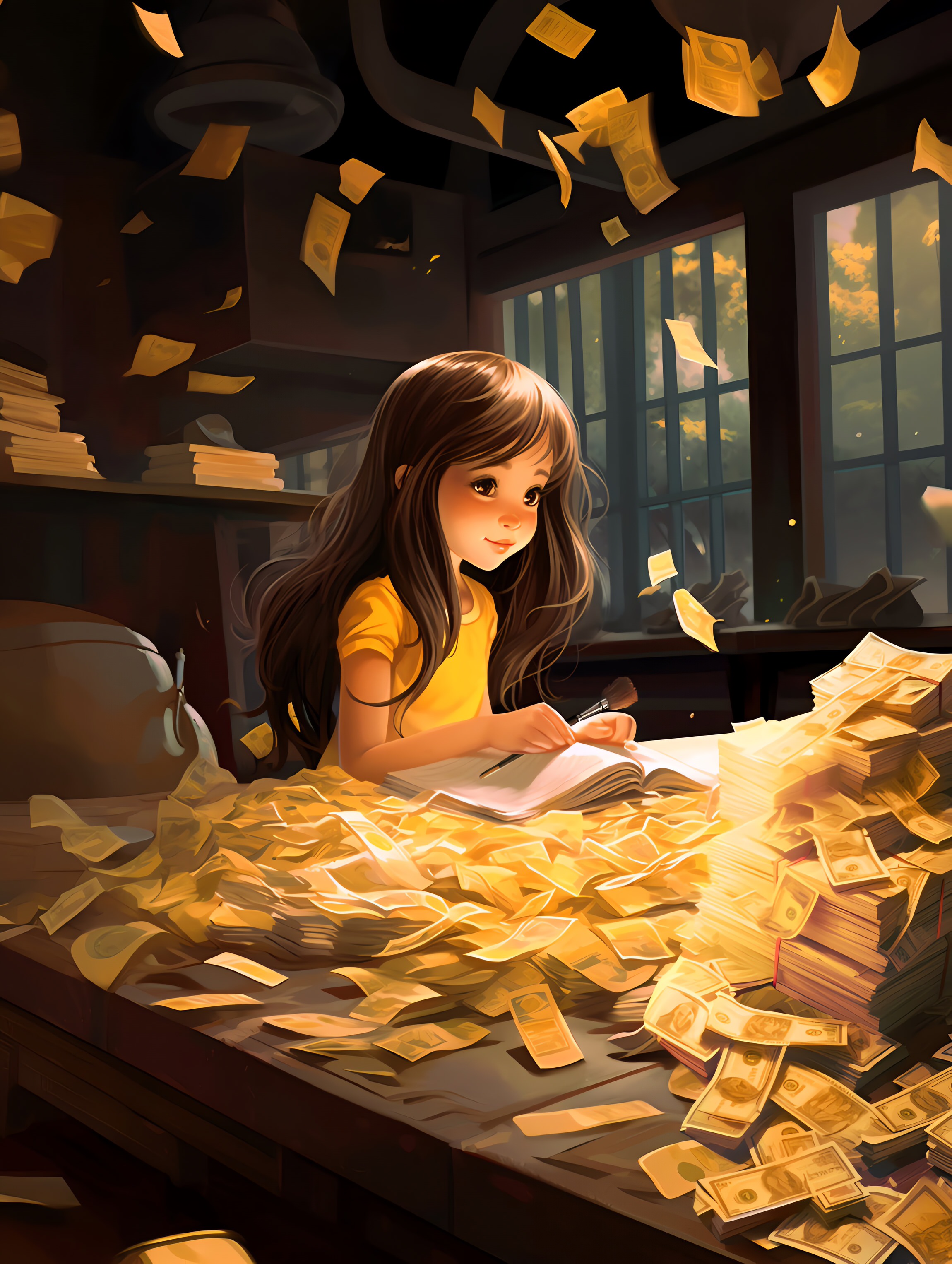 Illustration for page 11 of Mia and the Magic Paintbrush