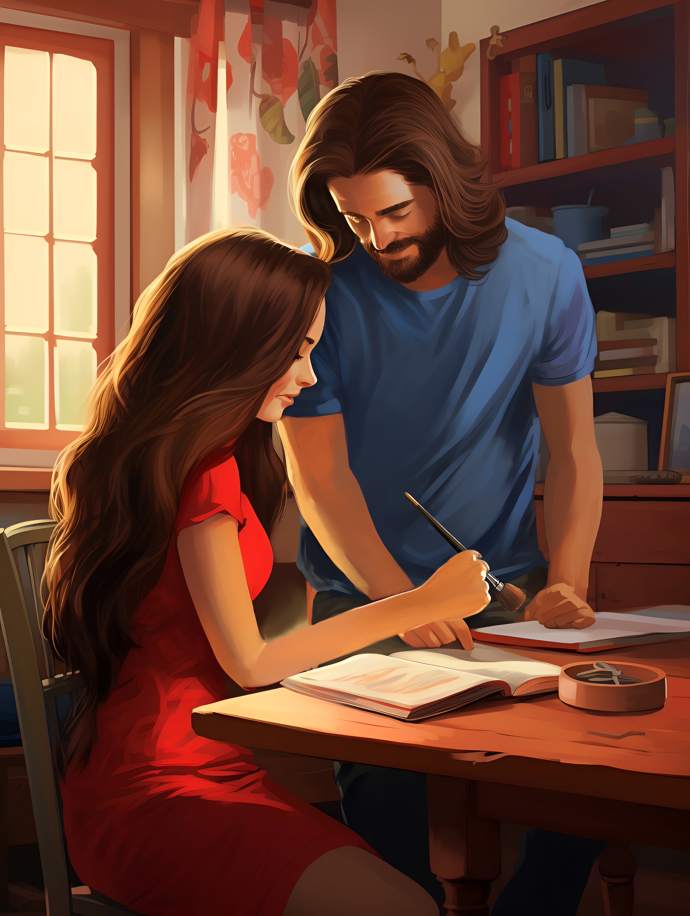 Illustration for page 15 of Mia and the Magic Paintbrush