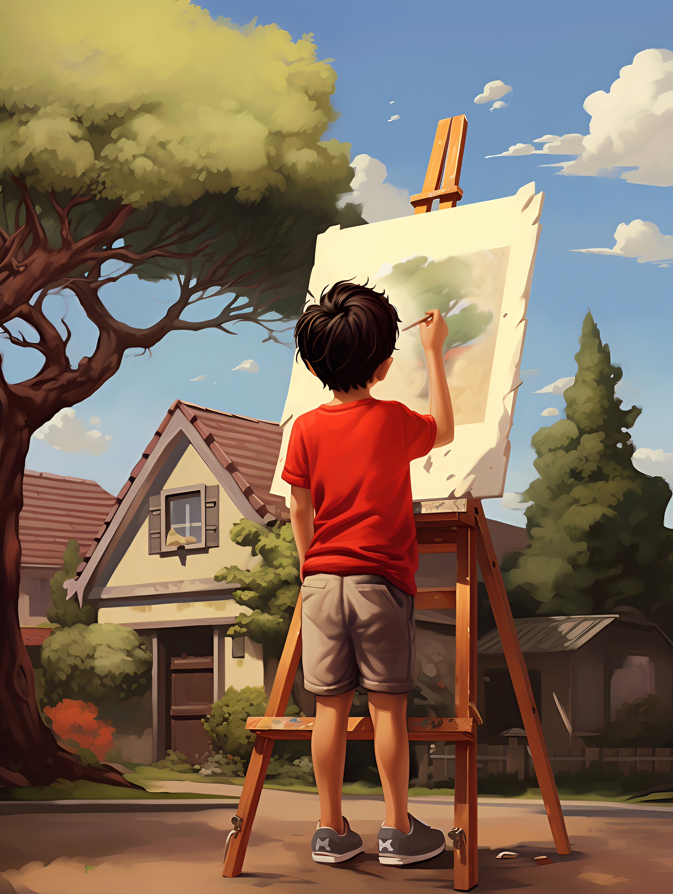 Illustration for page 20 of Mia and the Magic Paintbrush