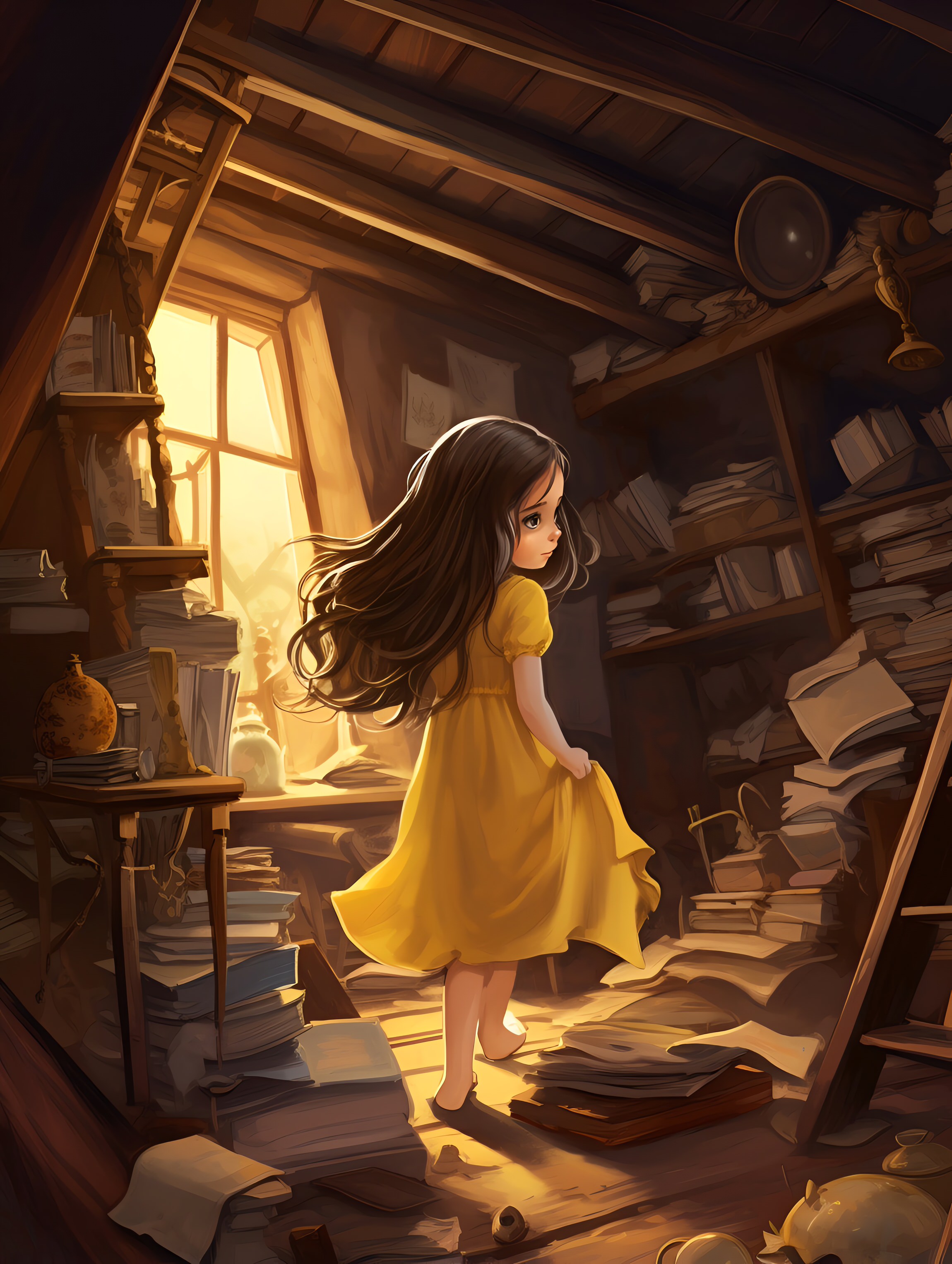 Illustration for page 3 of Mia and the Magic Paintbrush