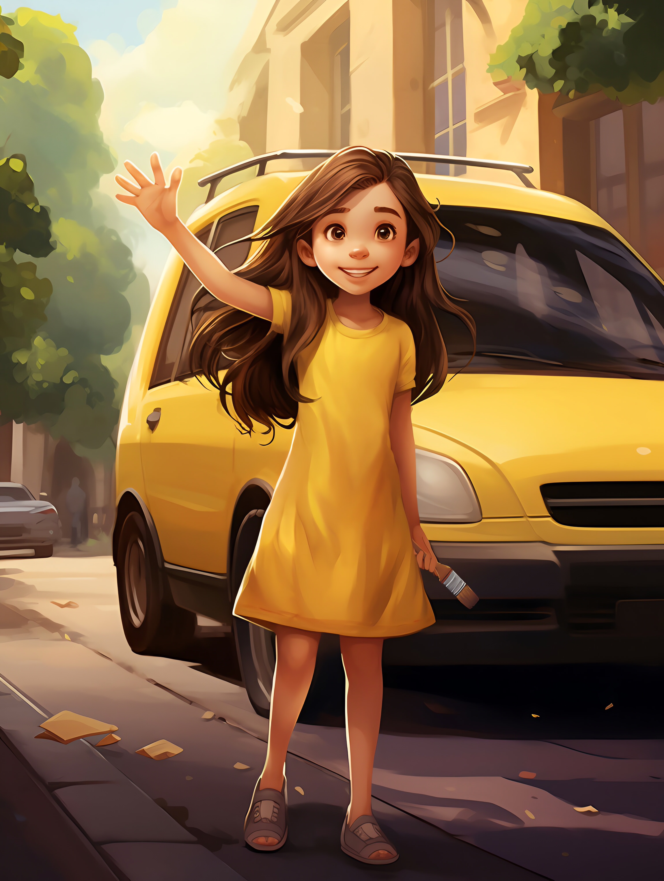 Illustration for page 24 of Mia and the Magic Paintbrush