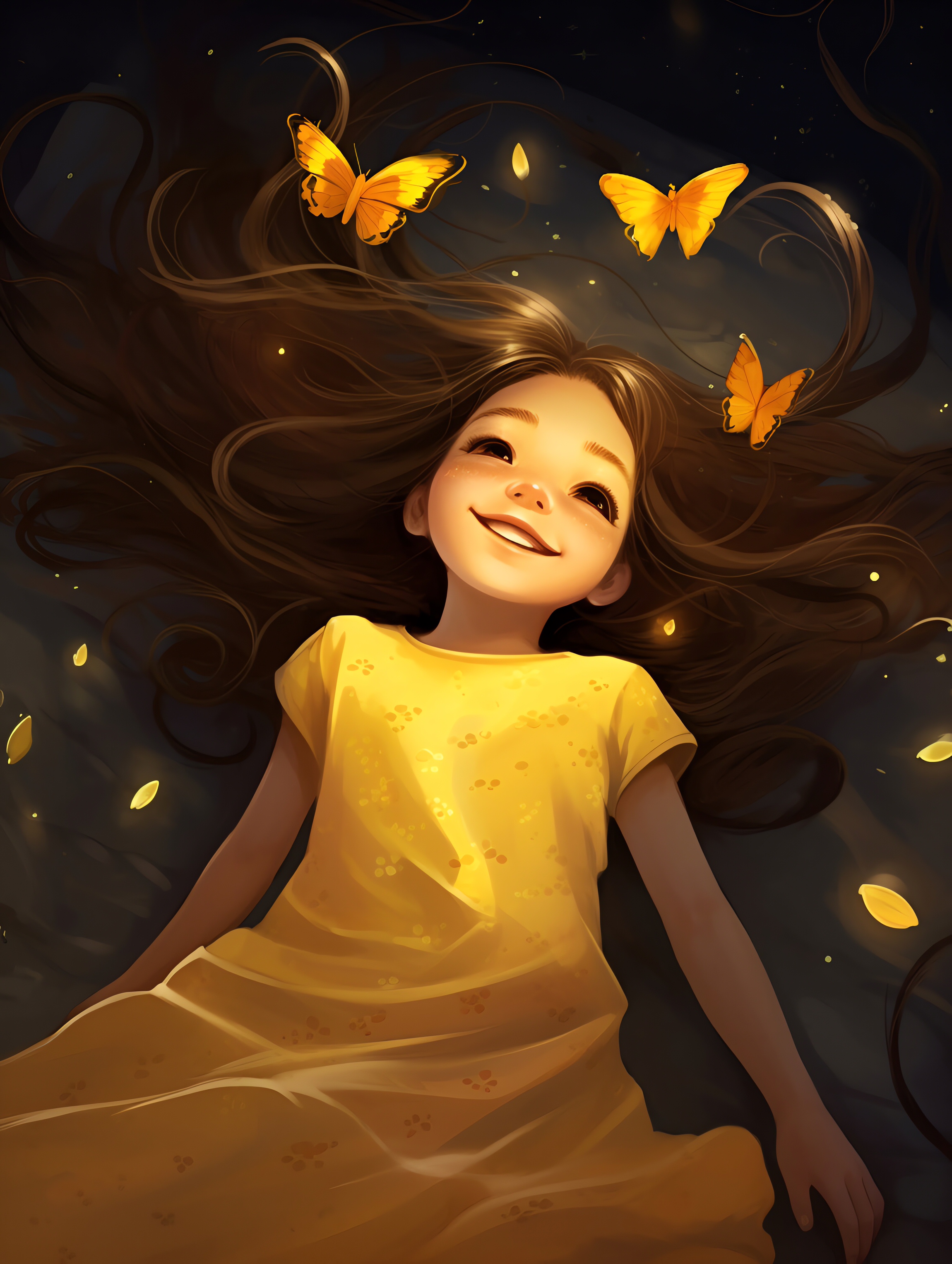 Illustration for page 6 of Mia and the Magic Paintbrush
