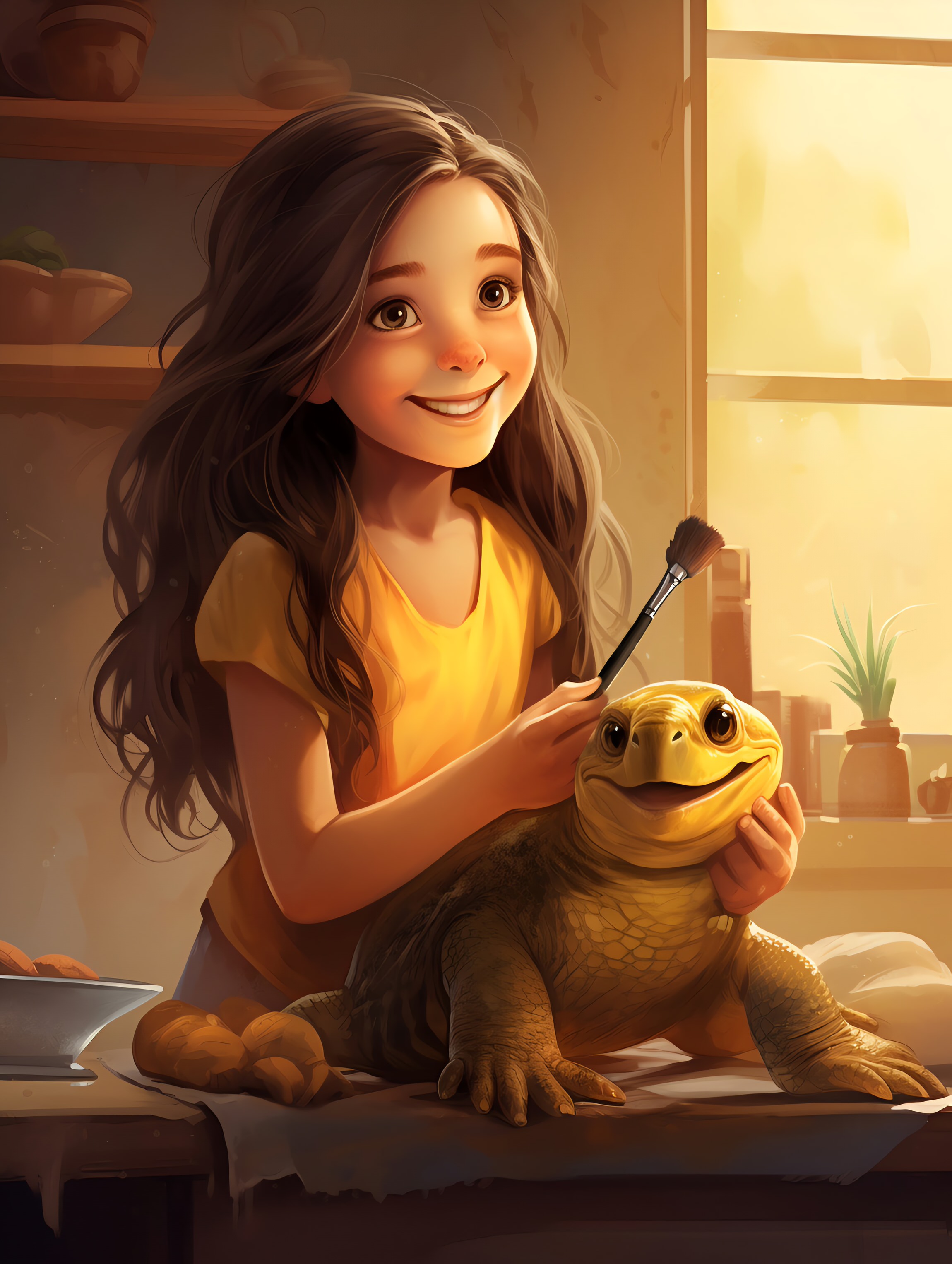 Illustration for page 9 of Mia and the Magic Paintbrush