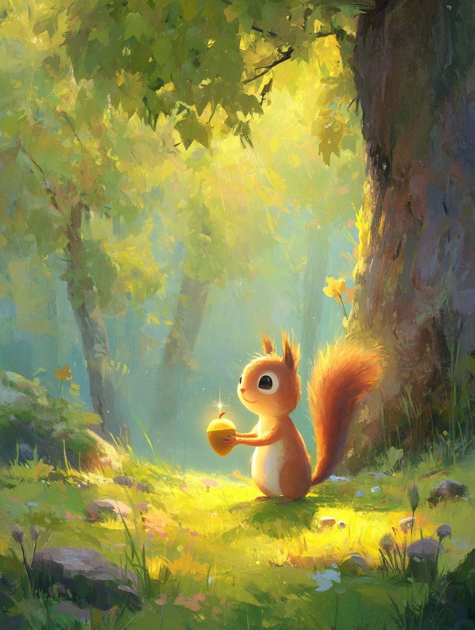 Illustration for page 2 of Oliver and the Magic Acorn