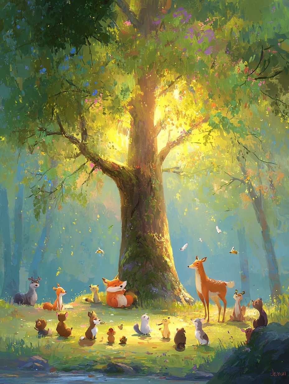 Illustration for page 11 of Oliver and the Magic Acorn