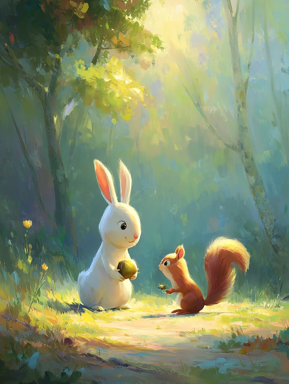 Illustration for page 14 of Oliver and the Magic Acorn