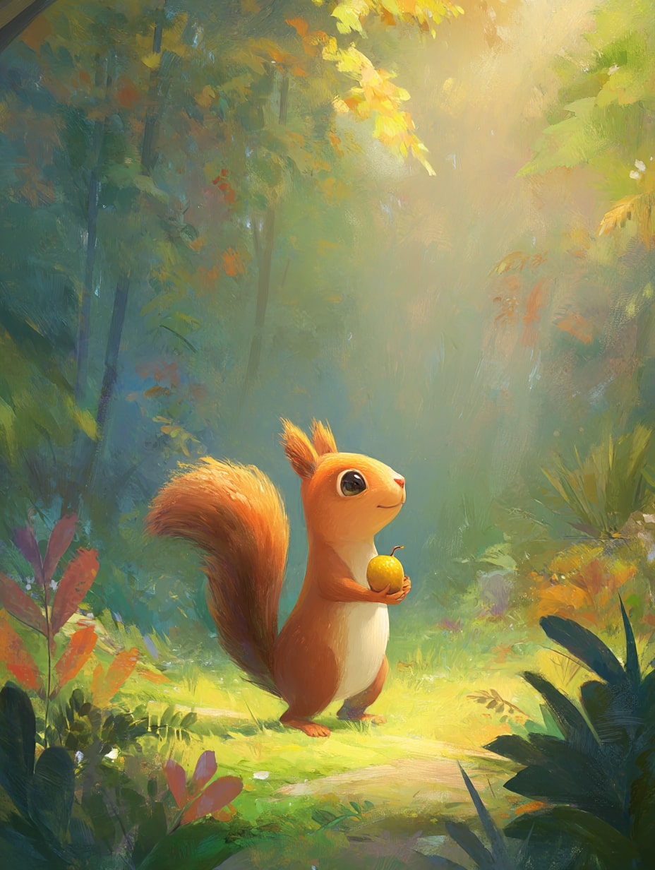Illustration for page 15 of Oliver and the Magic Acorn
