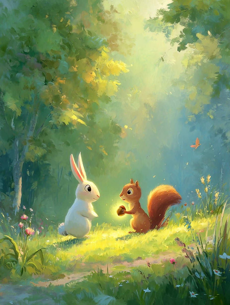 Illustration for page 3 of Oliver and the Magic Acorn