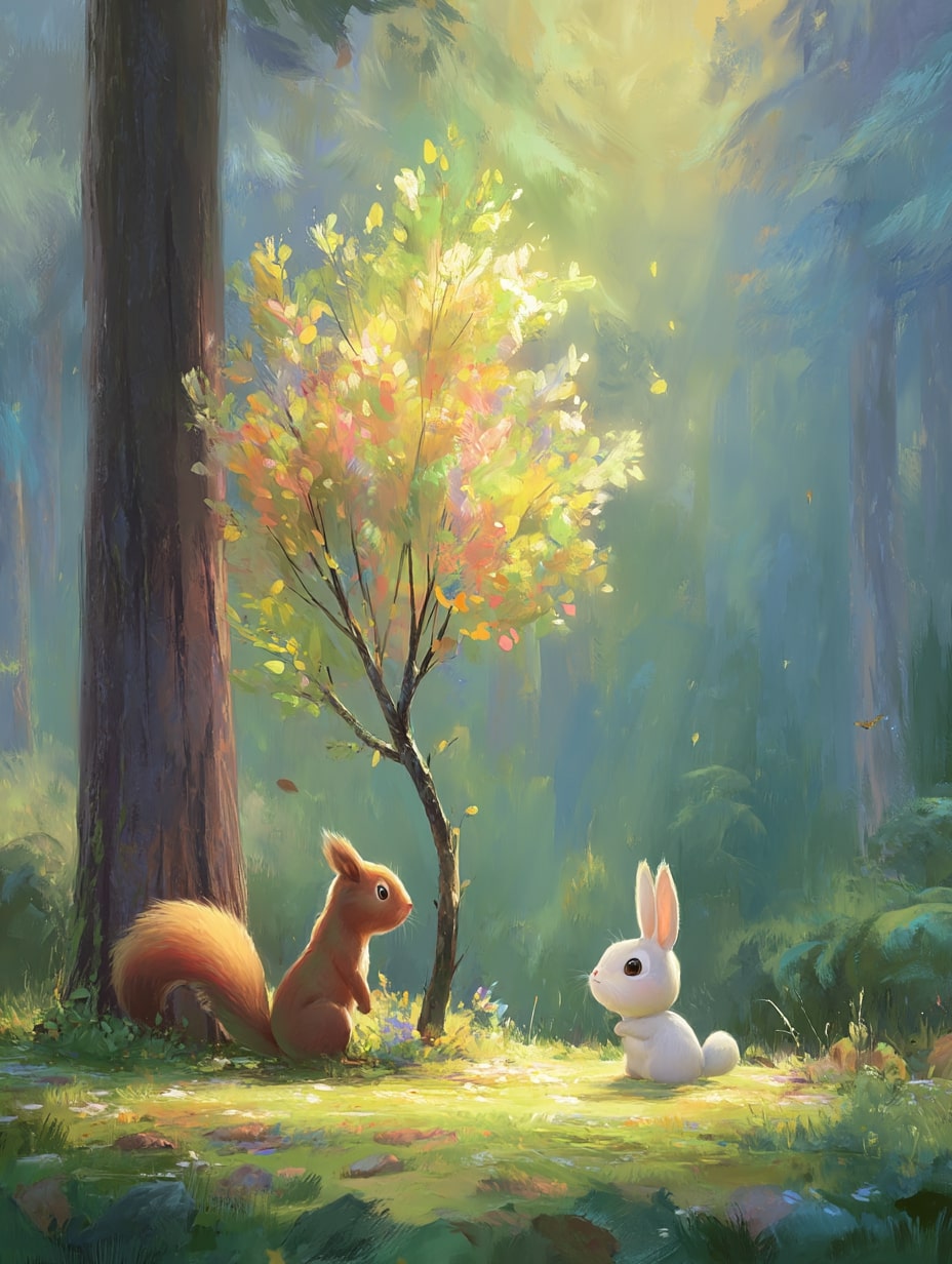 Illustration for page 7 of Oliver and the Magic Acorn