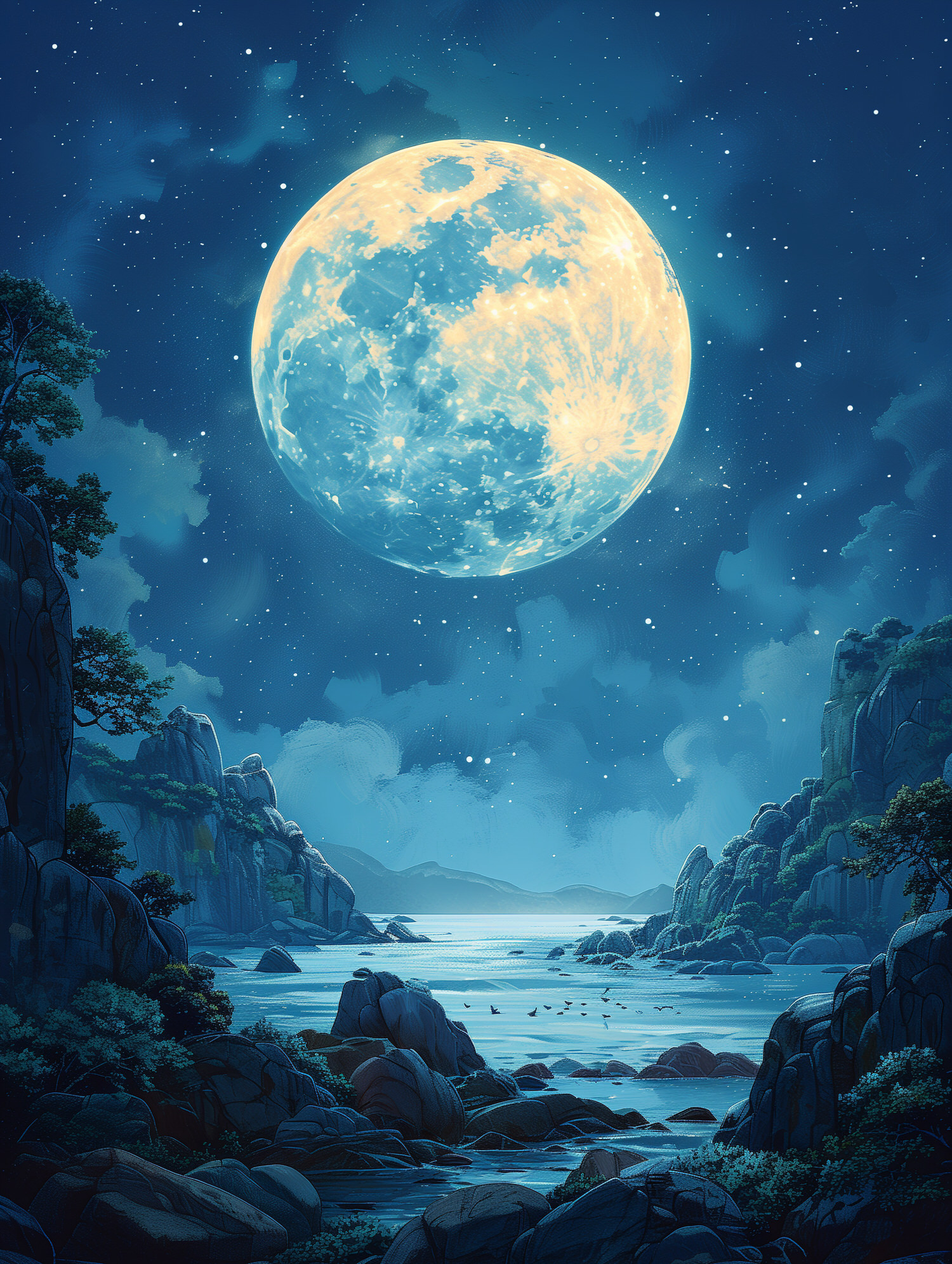 Illustration for page 9 of The Lonely Moon