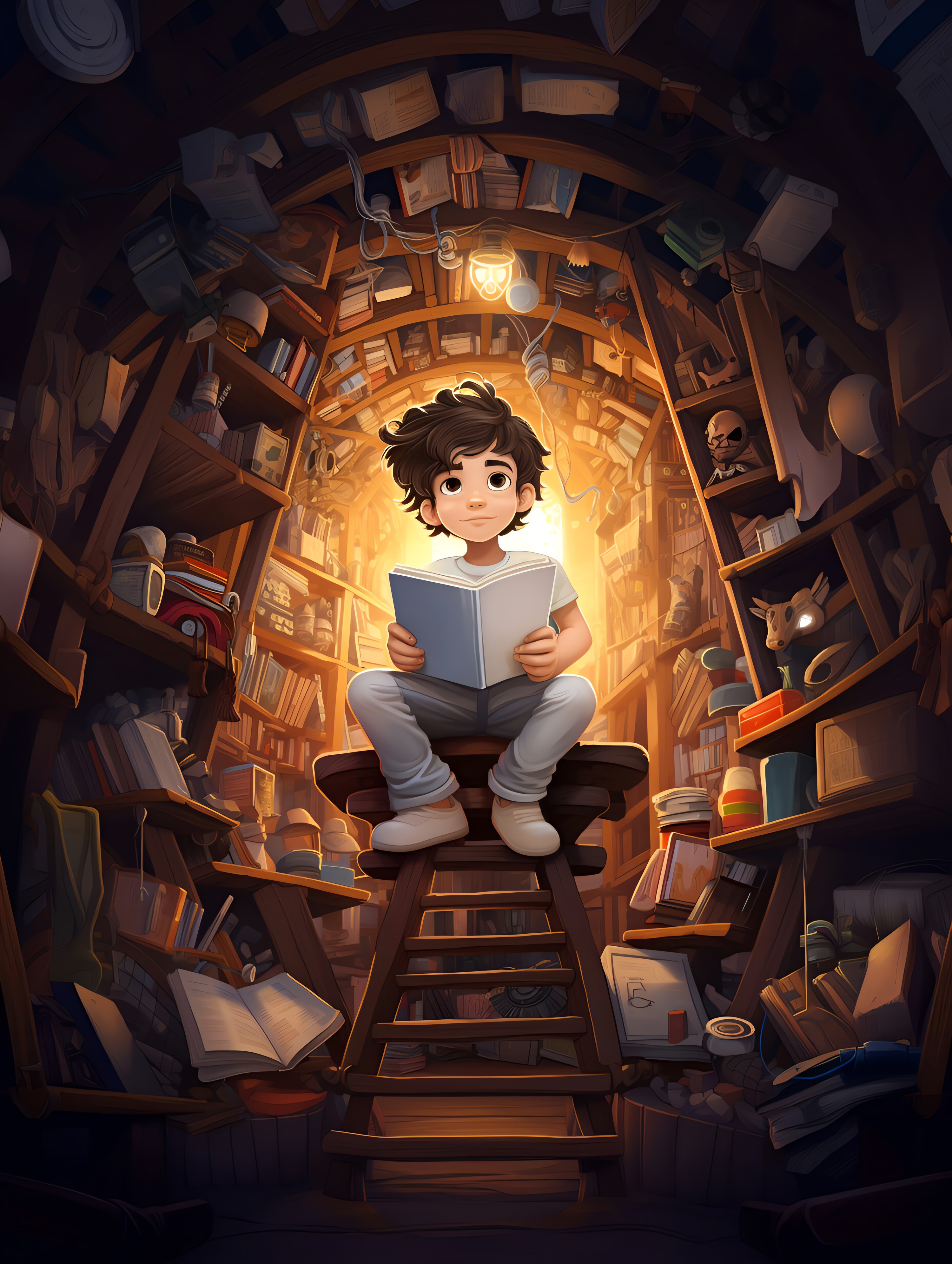 Illustration for page 1 of Tim and the Time Machine