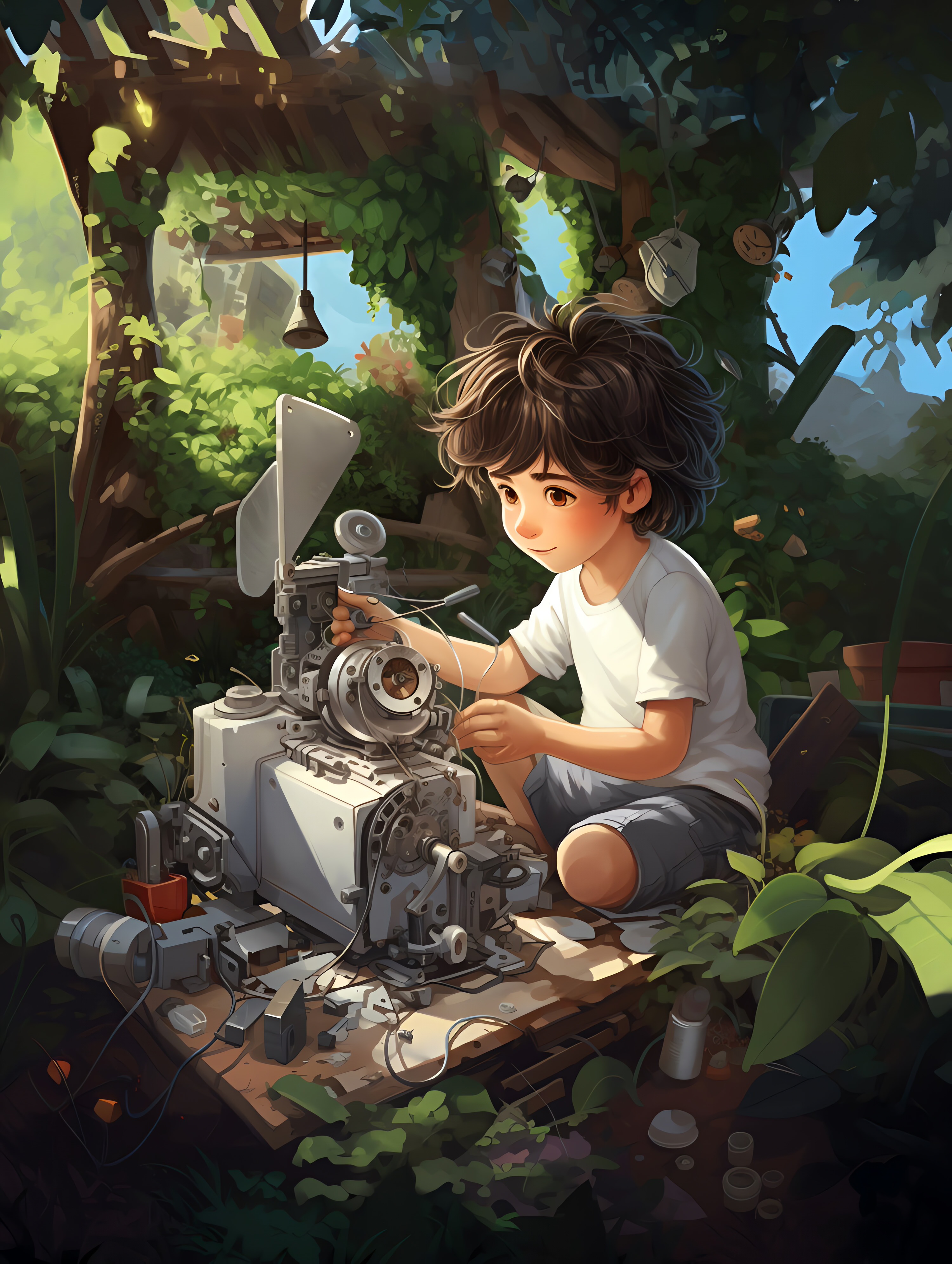 Illustration for page 4 of Tim and the Time Machine