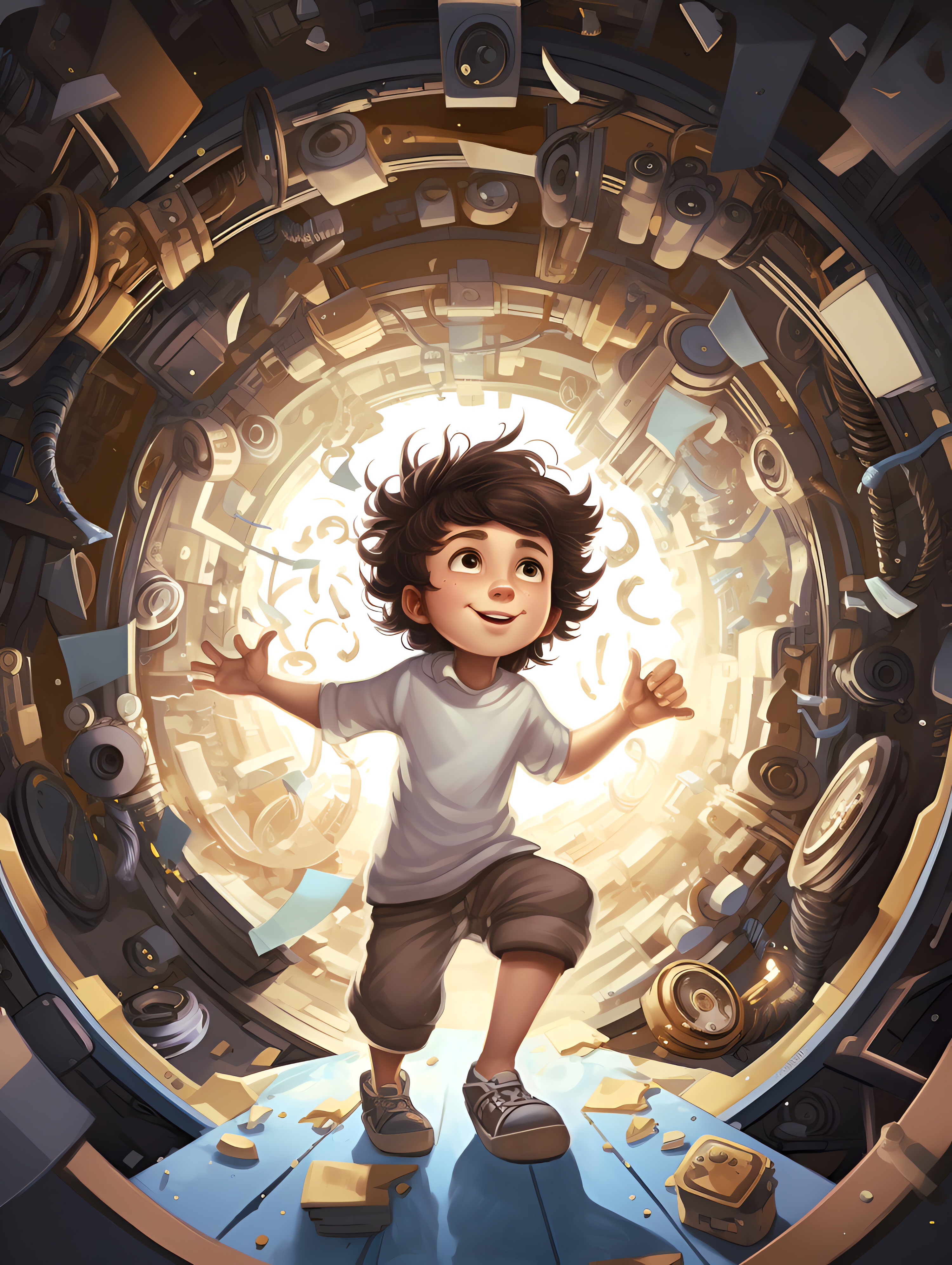 Illustration for page 6 of Tim and the Time Machine