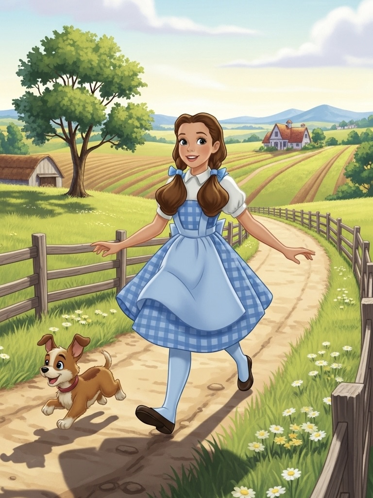 Illustration for page 1 of Wizard of Oz
