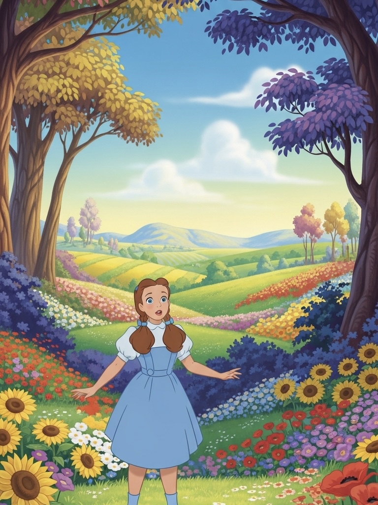 Illustration for page 4 of Wizard of Oz