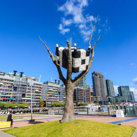 Cow Up a Tree Sculpture