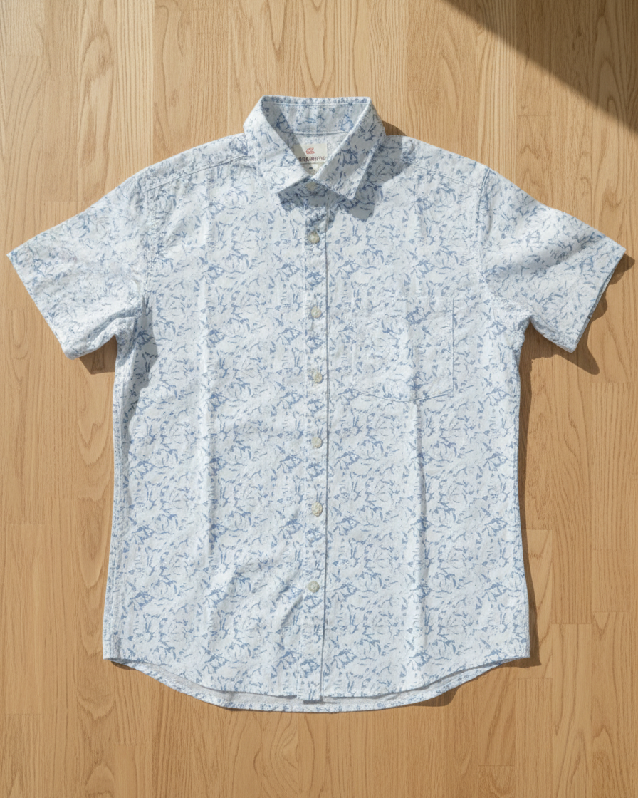 Men’s Light Base Floral Print Casual Shirt with Pocket 3
