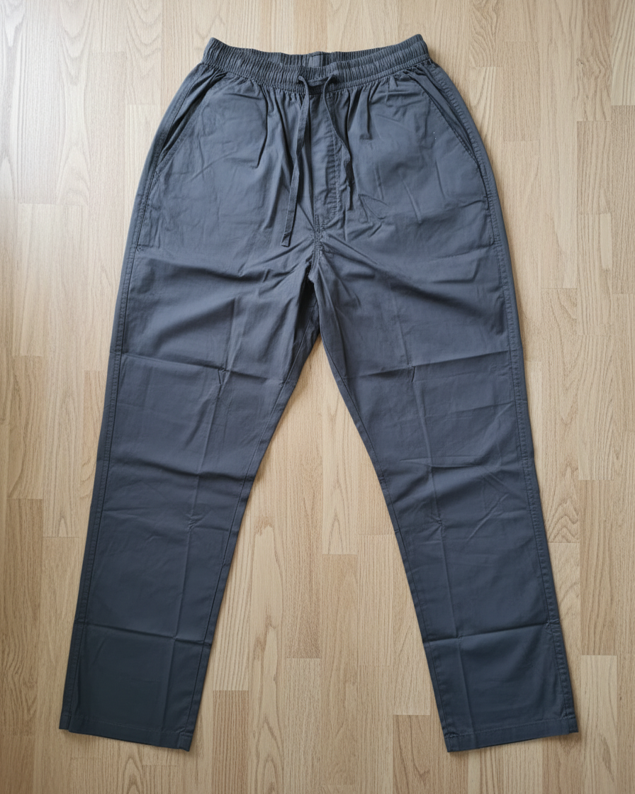 Men’s Dark Gray Drawstring Trousers – Lightweight Casual Fit 3