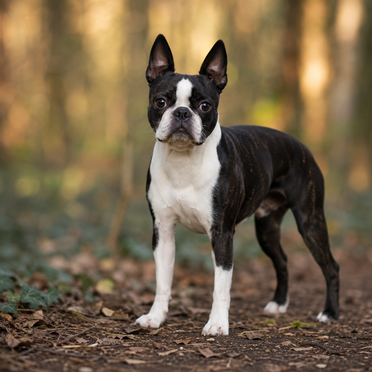 Chien de race Boston Terrier