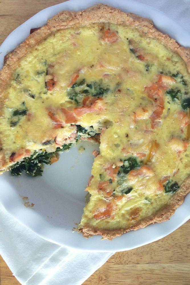 Smoked Salmon and Kale Quiche