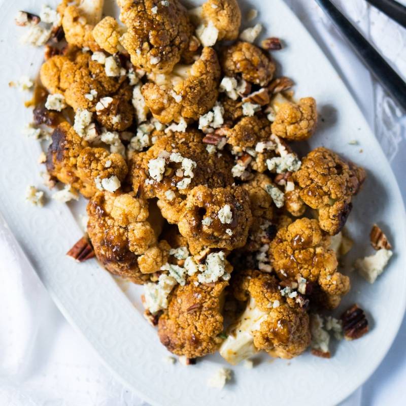 Slow Cooker BBQ Cauliflower with Creamy Blue Cheese ?