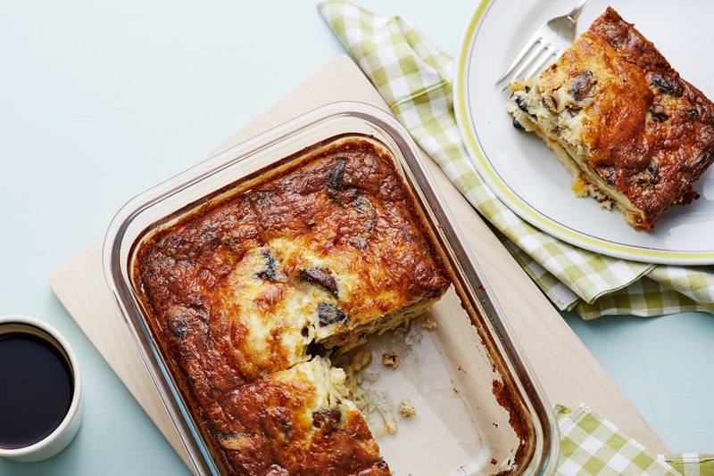 Keto bacon and mushroom breakfast casserole