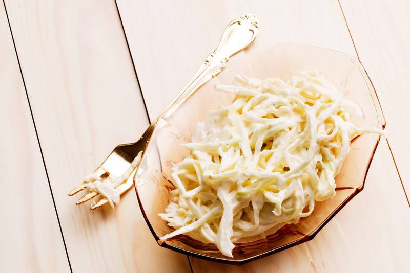 Simple keto coleslaw
