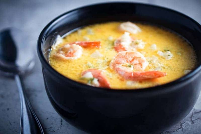 Creamy Shrimp Soup with Vegetables [Recipe]