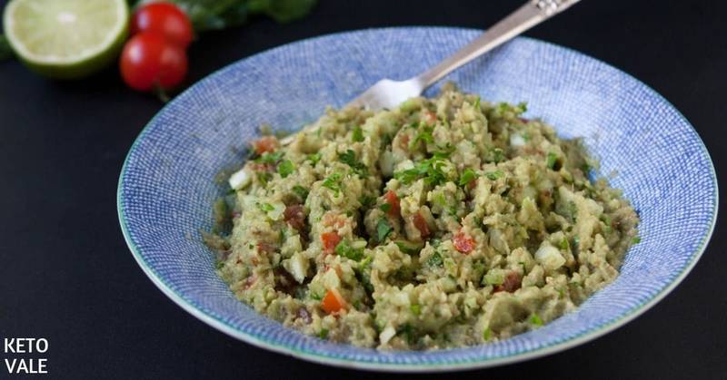 Keto Guacamole with Onion and Tomato
