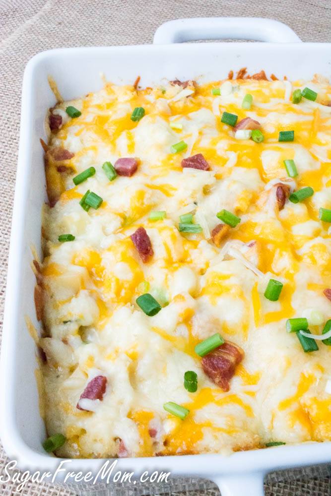 Loaded Mashed Cheesy Pancetta Cauliflower