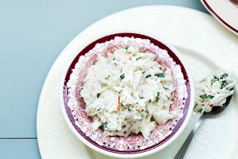 Creamy turnip slaw