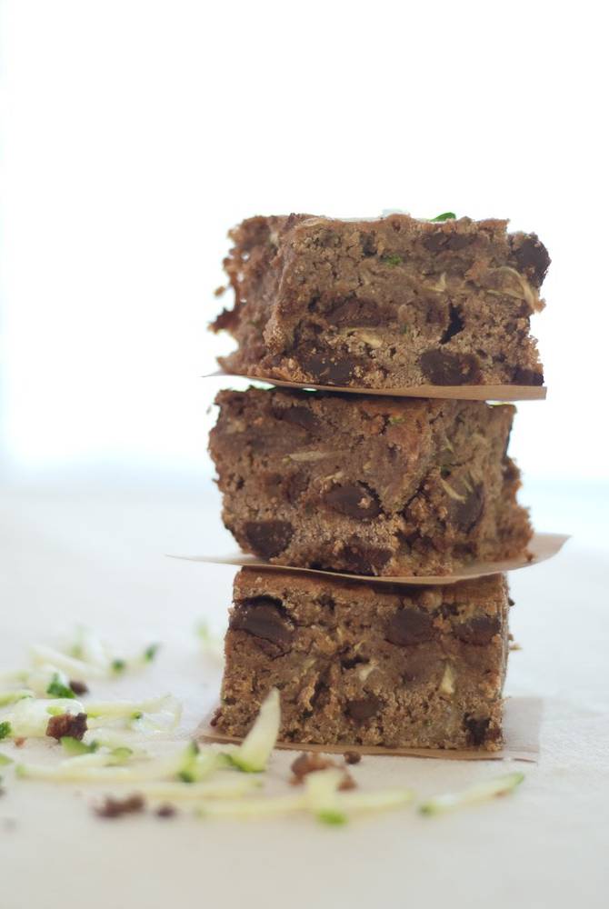 Dark Chocolate Zucchini Brownies