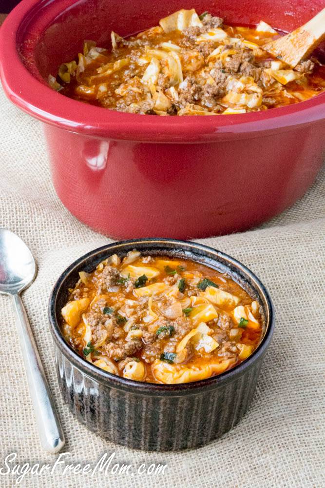Crock Pot Low Carb Un-Stuffed Cabbage Roll Soup