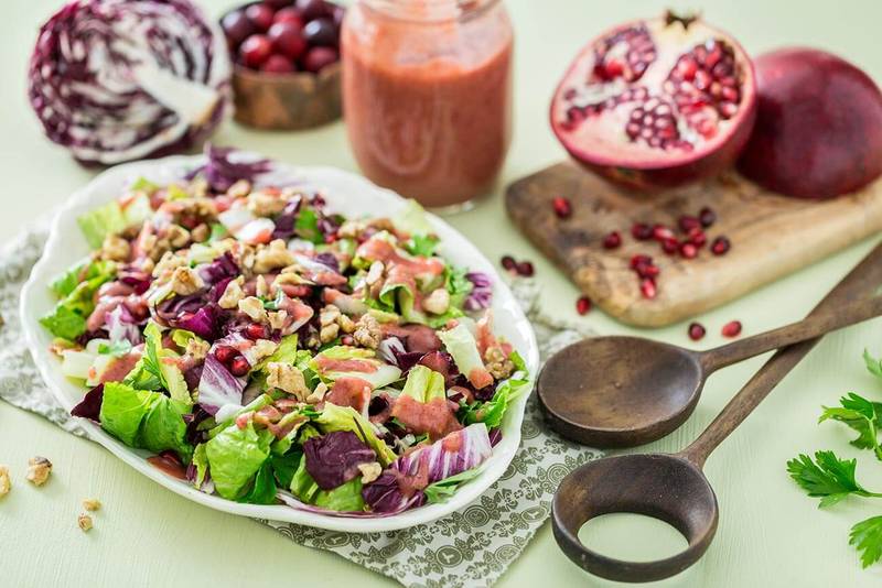 Radicchio Salad with Cranberry Orange Dressing