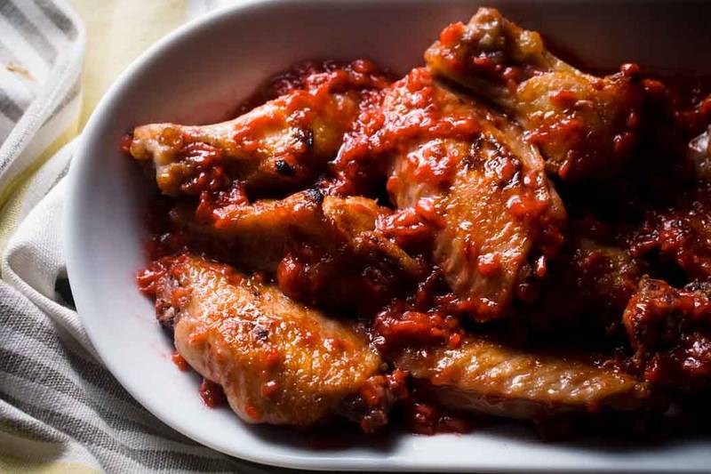 Raspberry Glazed Chicken Wings