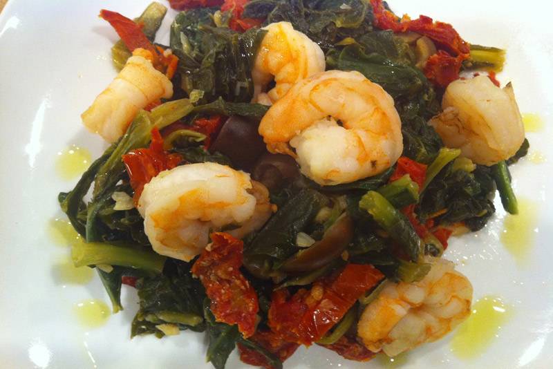 Shrimp and Greens