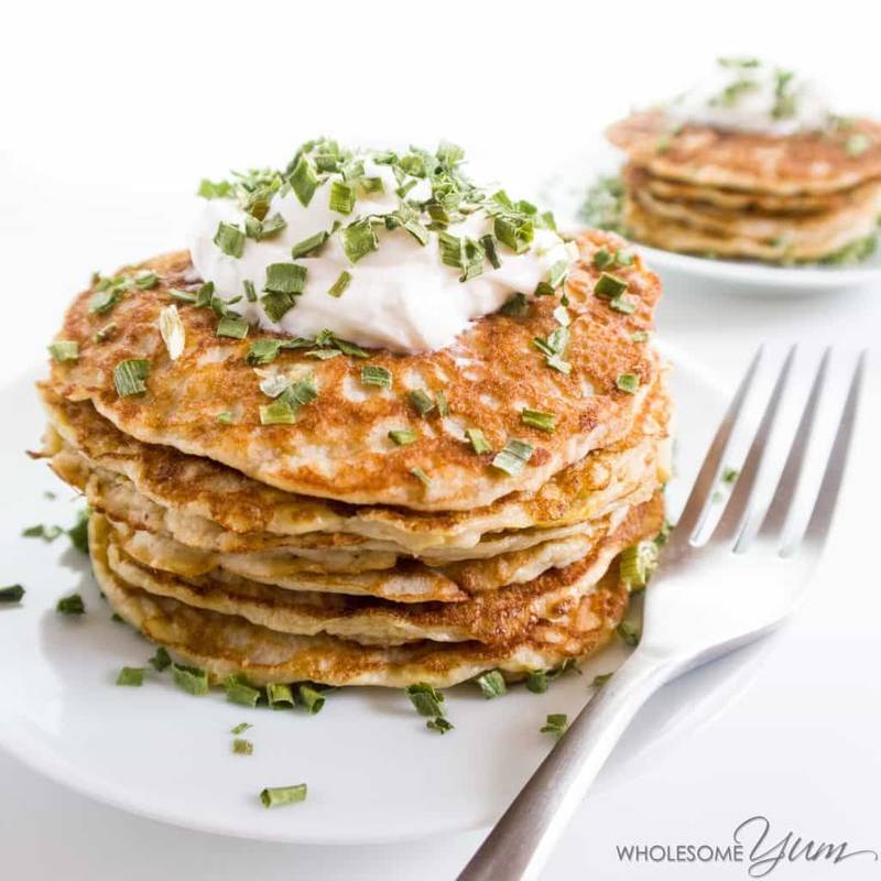 Savory Squash Kefir Pancakes (Low Carb, Gluten-free)