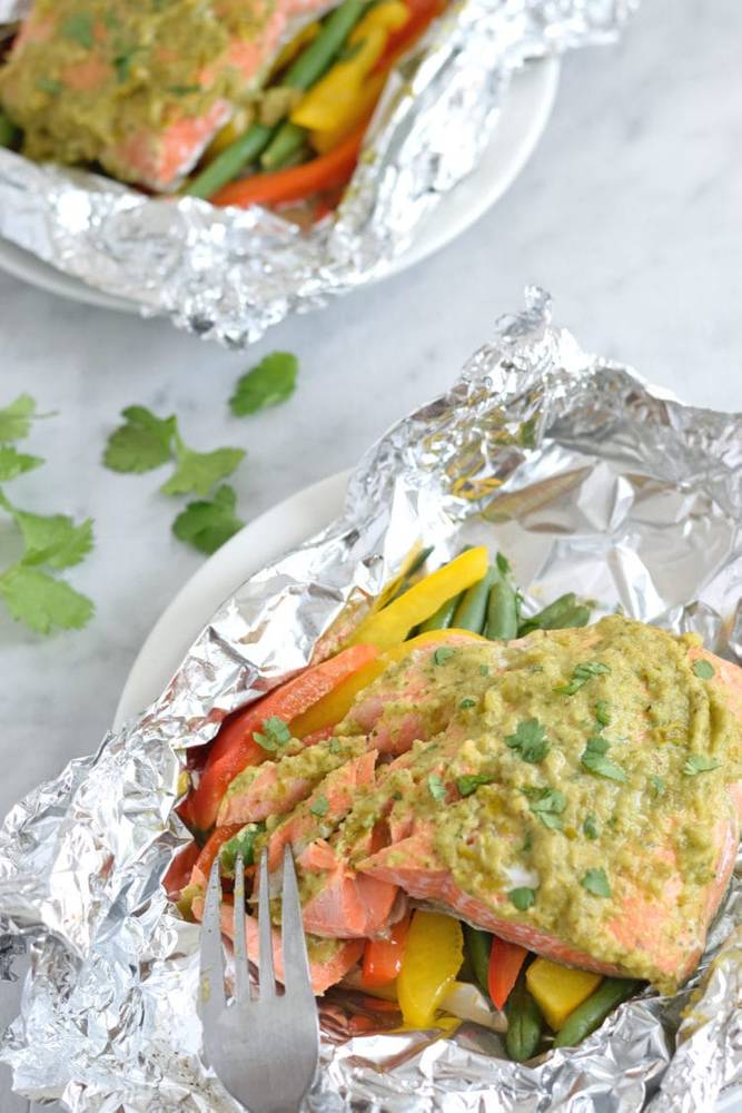 Mexican Baked Salmon in Foil