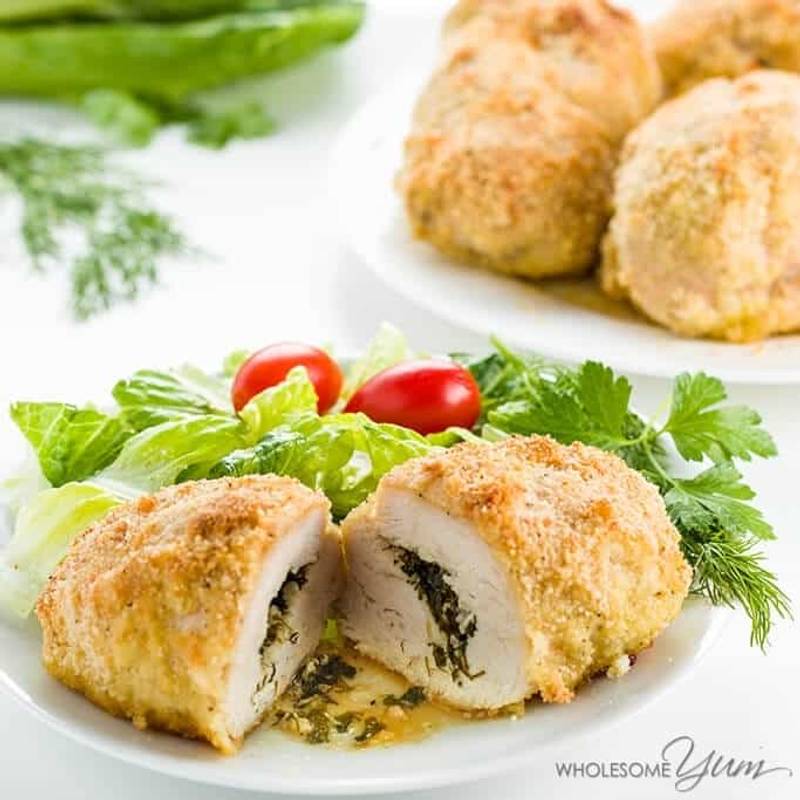 Easy Baked Chicken Kiev (Low Carb, Paleo, & Gluten-free)