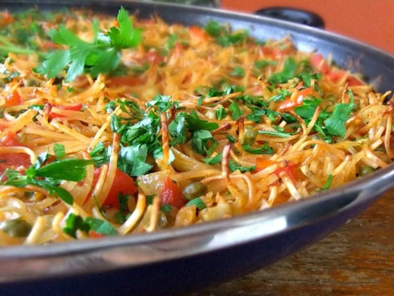 Vegan "Fideua" - Spanish Noodle "Paella"