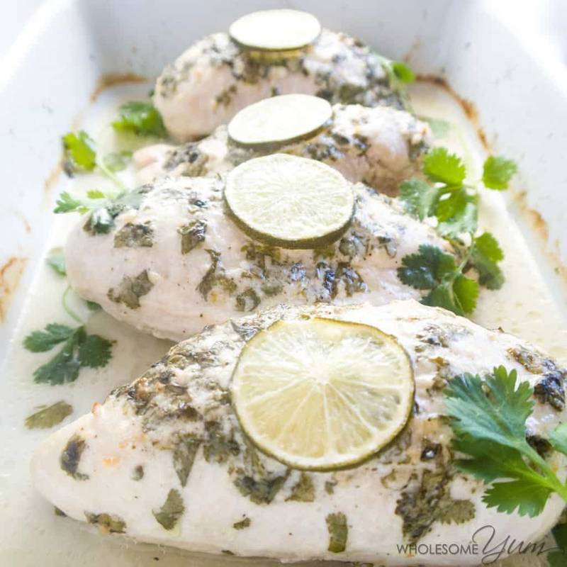 Creamy Cilantro Lime Chicken (Paleo, Low Carb)