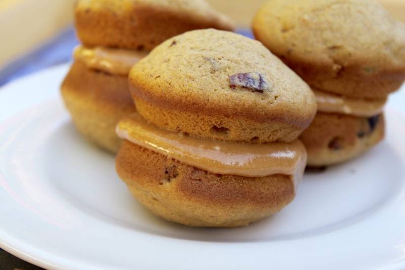 Pumpkin Whoopie Pies with Dulce de Leche Filling for OXO's Bake a Difference with Cookies for Kids' Cancer