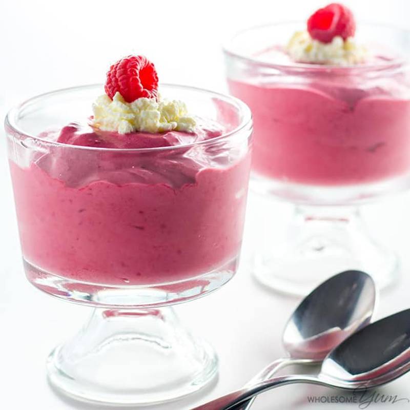 Raspberry Ice Cream Recipe - 3 Ingredients, 2 Minutes (Low Carb, Sugar-free, Gluten-free)