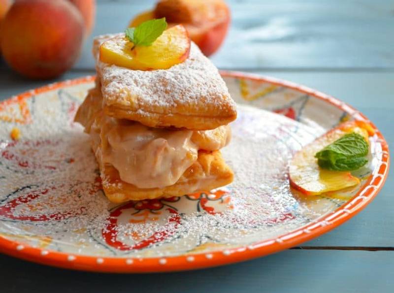 Vegan Peach Napoleon