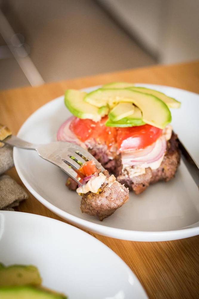 Mustard-Seared Bacon Burgers