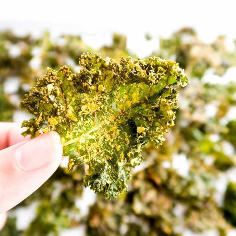5-Ingredient Salt & Vinegar Kale Chips (Paleo, Low Carb)