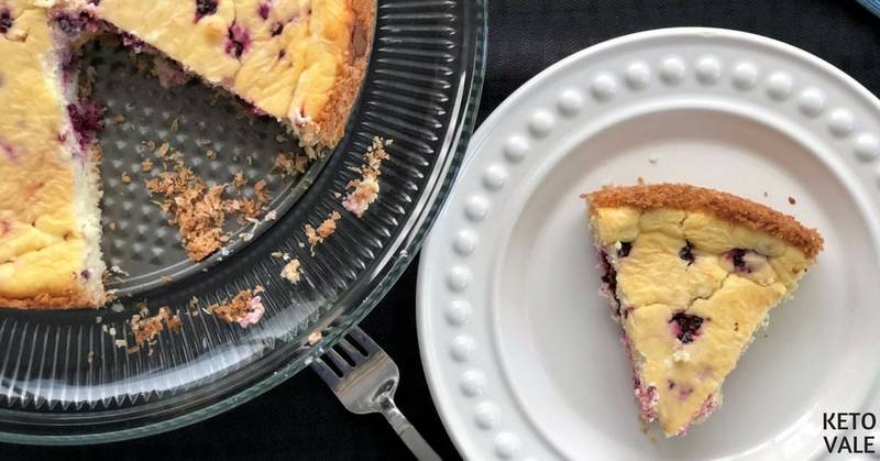 Keto Blackberry Cheesecake with Coconut Crust