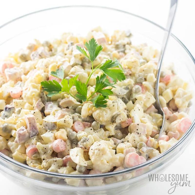 Healthy "Olivie" Russian Olivier Salad Recipe