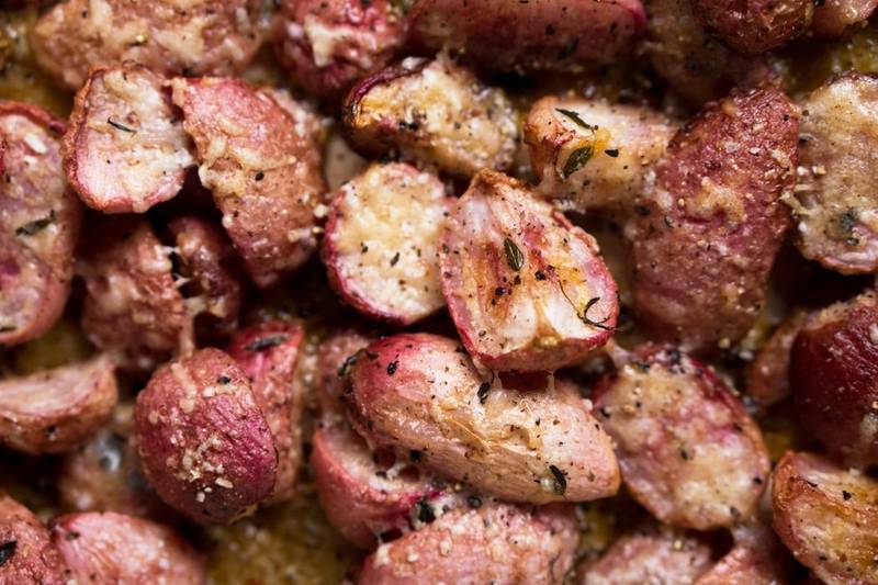 Parmesan Keto Roasted Radishes